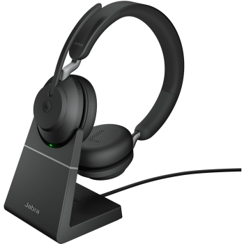 Jabra Evolve2 65 Stereo MS + Ladestation + Link 380 USB-C. schwarz
