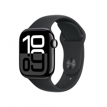 Apple Watch 10 42mm Jet Black Alu (Black Sport Band) S/M