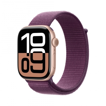 Apple Watch 10 46mm Rose Gold Alu (Plum Sport Loop)