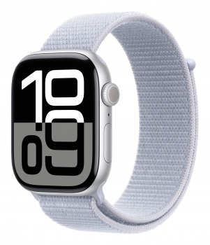 Apple Watch 10 46mm Silver Alu (Blue Cloud Sport Loop)