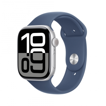 Apple Watch 10 46mm Silver Alu (Denim Sport Band) M/L