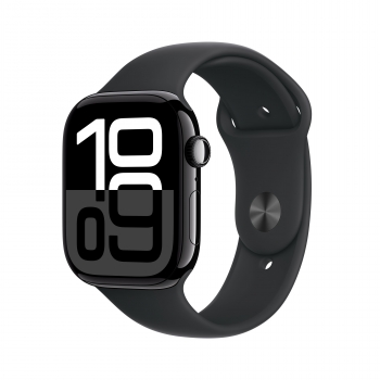 Apple Watch 10 Cell. 46mm Jet Black Alu(Black Sport Band)M/L