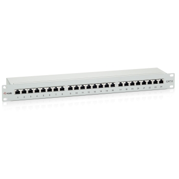 Equip Patchpanel 24x RJ45 Cat6 19 UTP 1HE Premium hellgrau