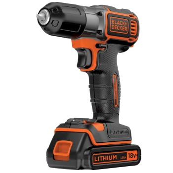 Black&Decker Akku-Bohrschr. 18V 2 x 1,5Ah Li Akku ASD18KB
