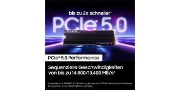 Preview: SSD    2TB Samsung  M.2  PCI-E   NVMe Gen5 9100 PRO HS retail