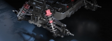 Preview: Amewi Hyper GO Monstertruck brushless 4WD 1:16 RTR blau/wei�