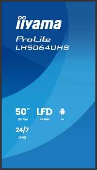 IIYAMA 189.3cm(75) LH7564UHS-B1AG 16:9 2xHDMI+USB-C (Speditionsversand)