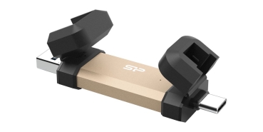 Preview: Silicon Power 500GB USB Stick DS72 Typ A+C 1050/850MB`s Gold