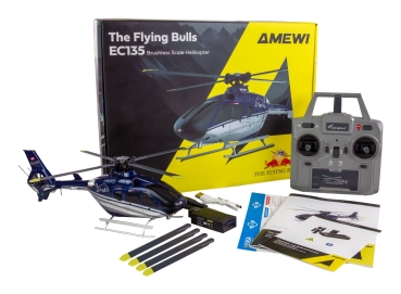 Preview: Amewi RC Helikopter EC135    Li-Po Akku 400mAh blau/schwarz