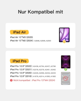 Preview: inateck Keyboard iPad 13 iPad Pro 3/6 Gen. Com. QWERTZ gray