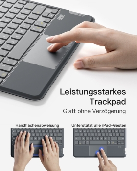 Preview: inateck Keyboard iPad 11 iPad 10th Gen. Com. QWERTZ gray