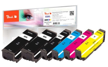 Peach Patrone Epson No.33XL Multipack Plus 2xbk,pbk,c,m,y remanufactured