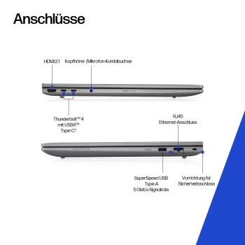 Preview: HP ZBook 8       14 G1i  u7-265H    64/2TBSSD WQXGA 3J W11P 36 Monate