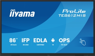 IIYAMA 217.4cm(86) TE8612MIS-B4AG 16:9 M-Touch HDMI+DP+USBC (Speditionsversand)