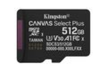 SD MicroSD Card 512GB Kingston SDXC Canvas+ Gen3 o.Adapter retail