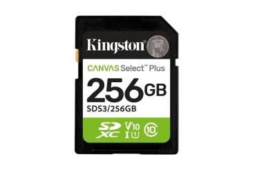 SD Card 256GB Kingston SDXC Canvas Plus Gen3 C10 retail