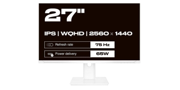 Preview: JAPANNEXT 68,6cm JN-IPS270WQHD75F-C65W-HSP-W  HDMI/DP   WQHD