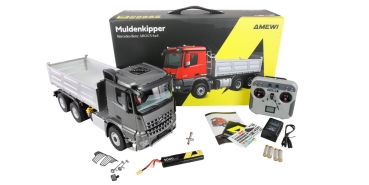 Preview: Amewi Mercedes Arocs Muldenkipper 6x6 1:14 RTR anthrazit 14+