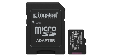 SD MicroSD Card 128GB Kingston SDHC     (Class10) w.A retail