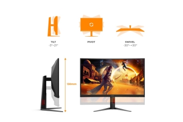 Preview: AOC 68,6cm (27) C27G4Z2  16:09 2xHDMI+DP Curved black/red