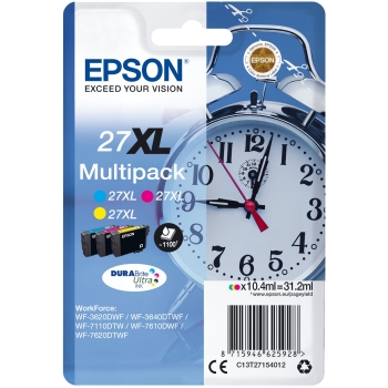 Epson Tinte 27XL C13T27154012 3er Multipack (CMY) bis zu 1.100 Seiten