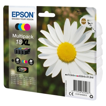 Preview: Epson Tinte 3LB 18XL ink cartridge black and tri-colour high capacity 31.3ml 1-pack blister without alarm