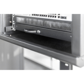 DIGITUS Schublade 1HE 483mm schwarz abschließbar