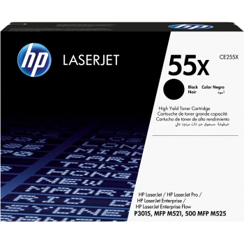 HP original LaserJet Toner cartridge CE255X black standard capacity 12.500 pages 1-pack