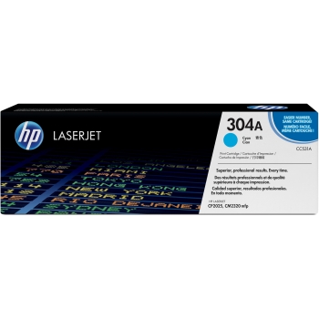 HP 304A original Colour LaserJet Toner cartridge CC531A cyan standard capacity 2.800 pages 1-pack ColorSphere