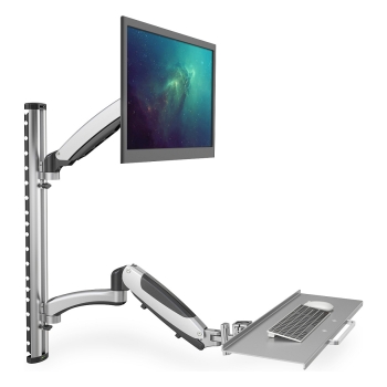 Preview: DIGITUS DA-90354 Wandhalterung für 1 Monitor + Tastaturhalterung 69cm 27 8kg