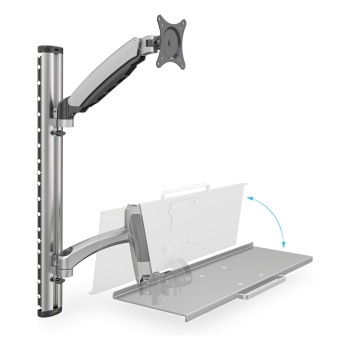 Preview: DIGITUS DA-90354 Wandhalterung für 1 Monitor + Tastaturhalterung 69cm 27 8kg