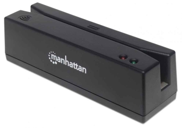 MANHATTAN Magnetkartenleser USB drei Spuren Leser   schwarz
