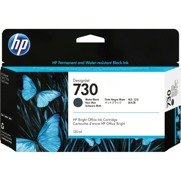 HP 730 130 ml Tinte Matt Schwarz