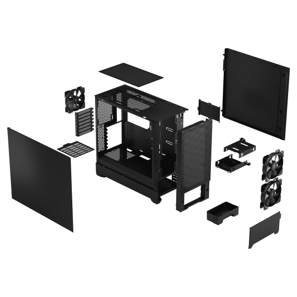 Midi Fractal Design Pop Air Black Solid