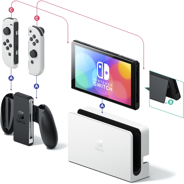 Nintendo Switch OLED - white/white