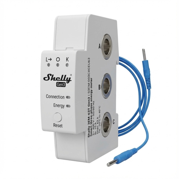Shelly Relais 3EM-63T Gen3 Stromzähler