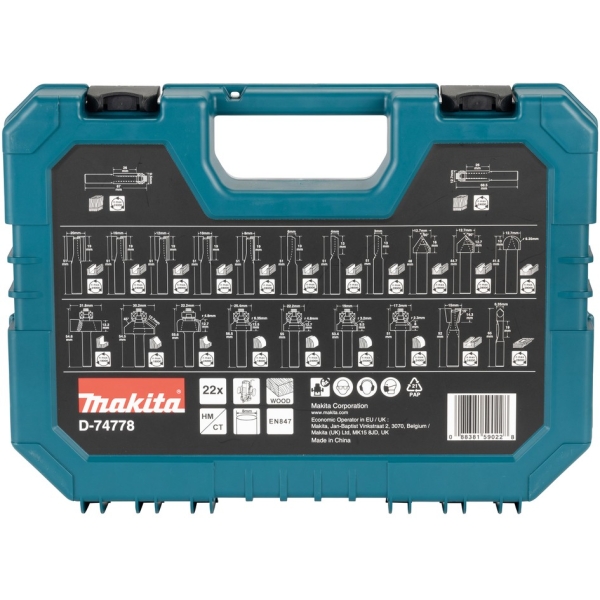 Makita Fräser-Set 8mm 22Stk