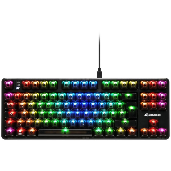 Sharkoon Gaming Tastatur Crystal Shark schwarz DE