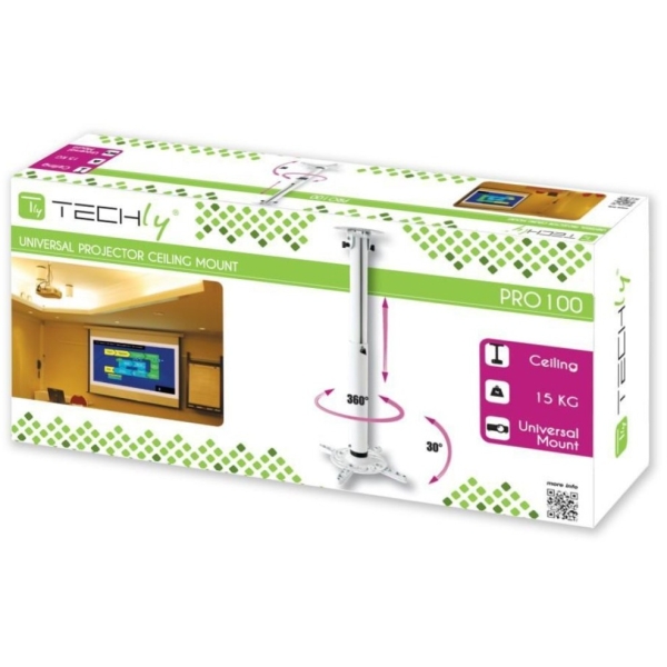 Techly Profi Deckenhalterung Beamer 50-77cm.