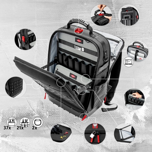 KNIPEX Werkzeugrucksack Modul X18 Sanitaer