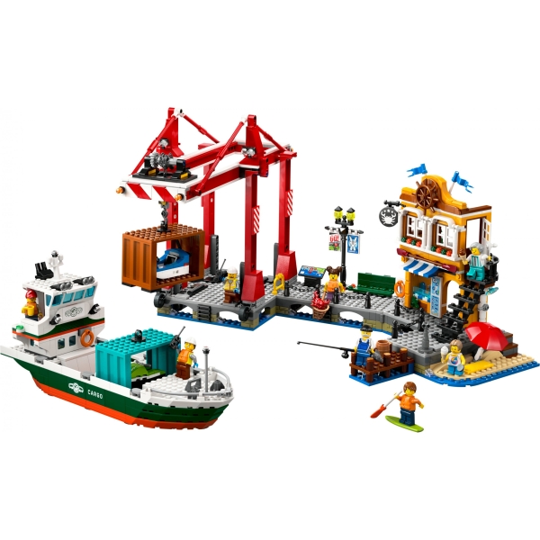 LEGO 60422 City Hafen mit Frachtschiff