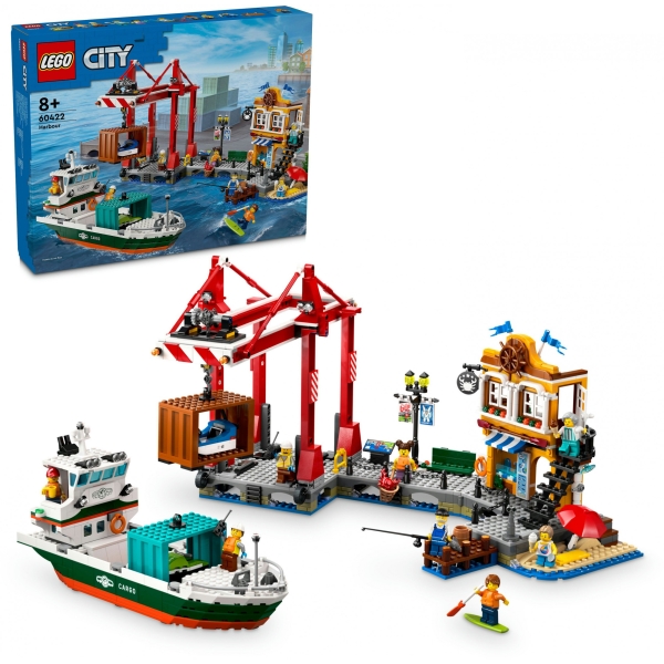 LEGO 60422 City Hafen mit Frachtschiff