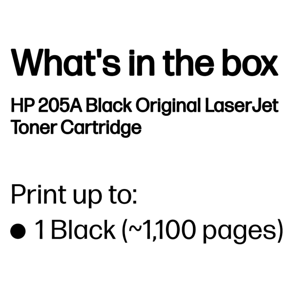 HP 205A Original Black LaserJet Toner Cartridge