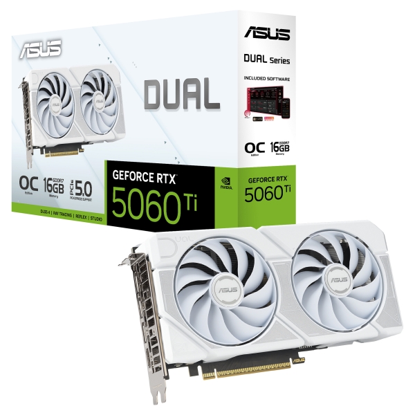 RTX 5060TI 16GB Asus DUAL GDDR7 white