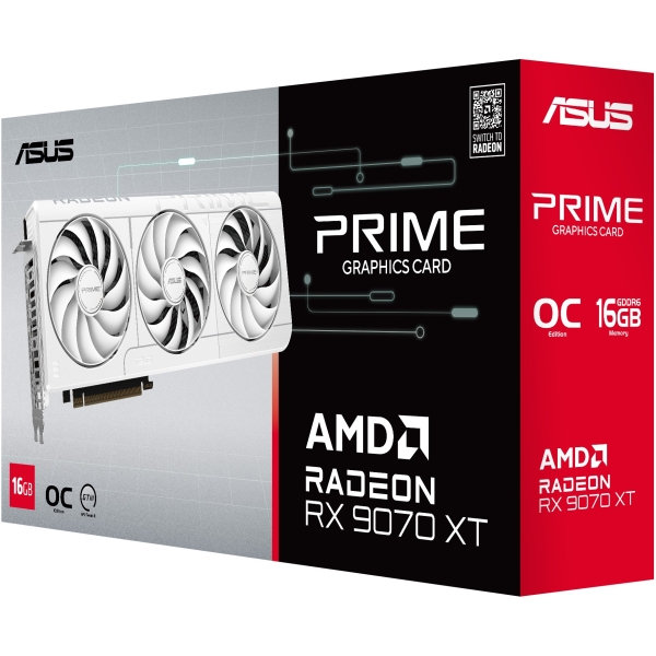 RX 9070XT 16GB ASUS PRIME GDDR6 WHITE
