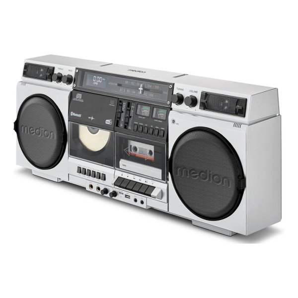 Medion P66538 Retro-Boombox weiß