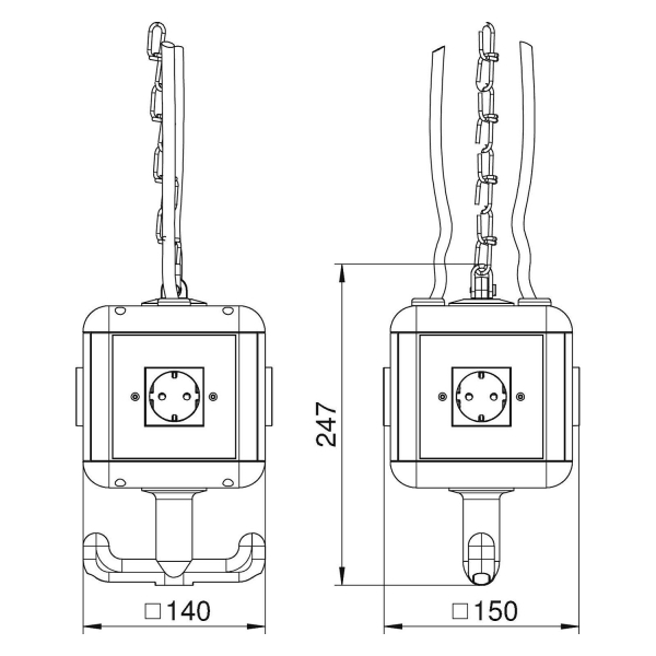 OBO VH4/N6 34904B1 Energieversorgungseinheit IP20 4xSchuko