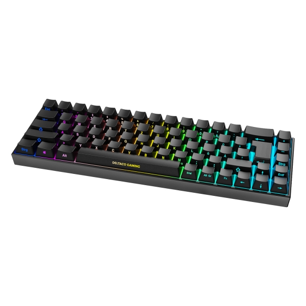 Deltaco DK440R Gaming Tastatur kabellos. Schwarz