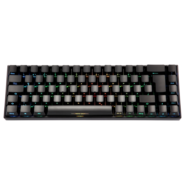 Deltaco DK440R Gaming Tastatur kabellos. Schwarz