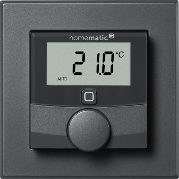 Homematic IP Wandthermostat mit Luftfeuchtigkeitssensor. anthr